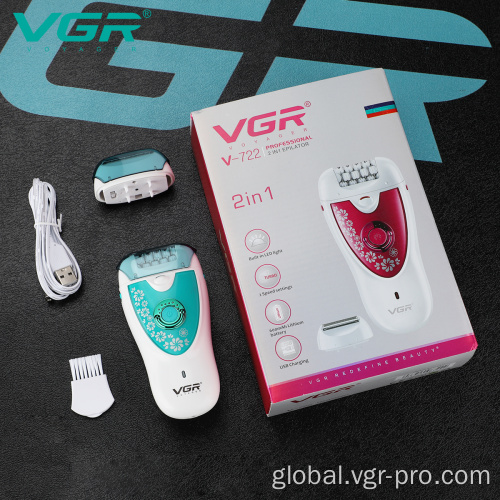 Household Hair Removal Appliances VGR V-722 Household Rechargeable Electric Lady Epilator Supplier